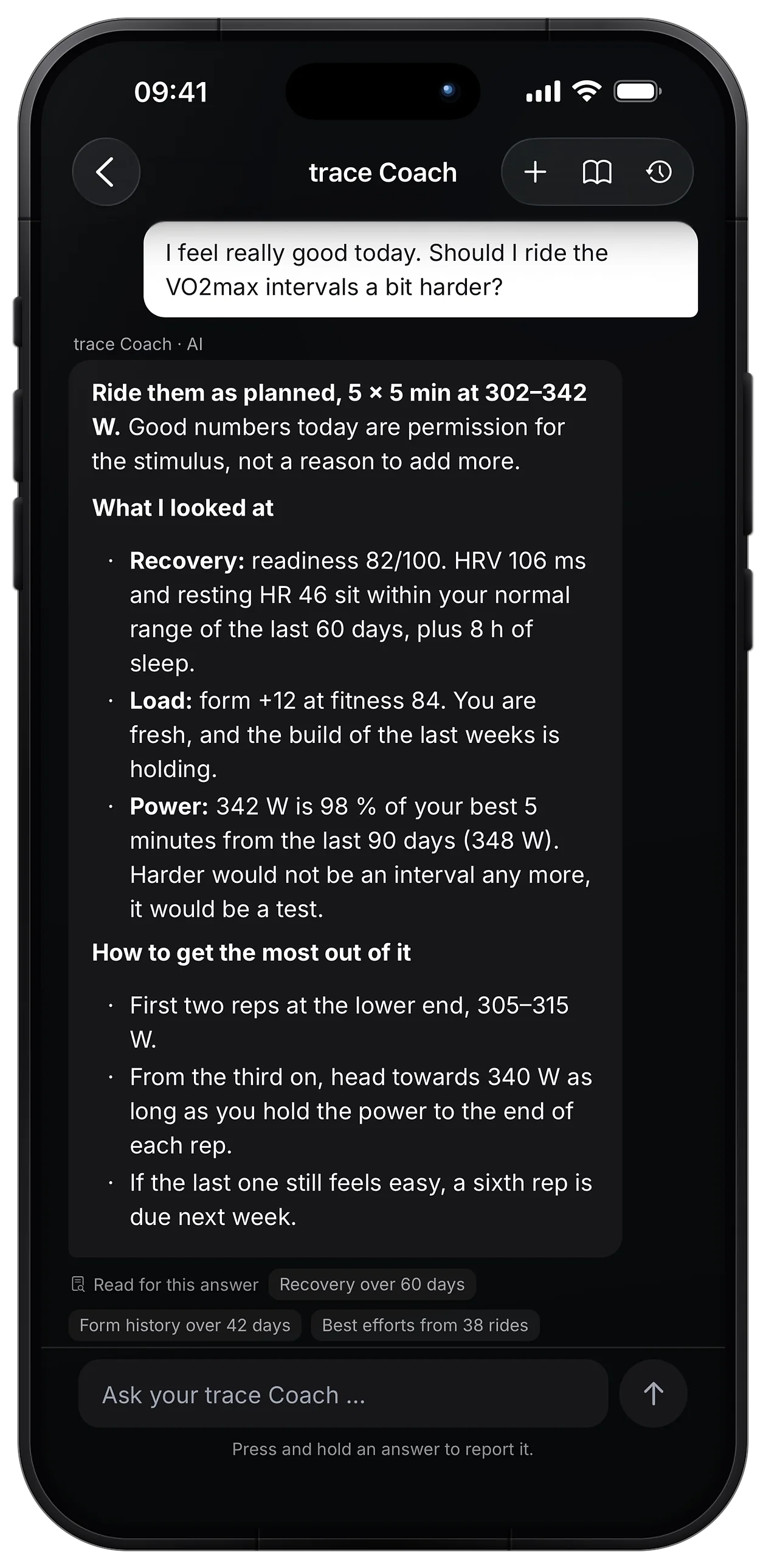 A coach that knows your data.